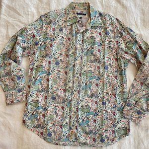 Robert Graham multi colored pasley 100% cotton long sleeve shirt.